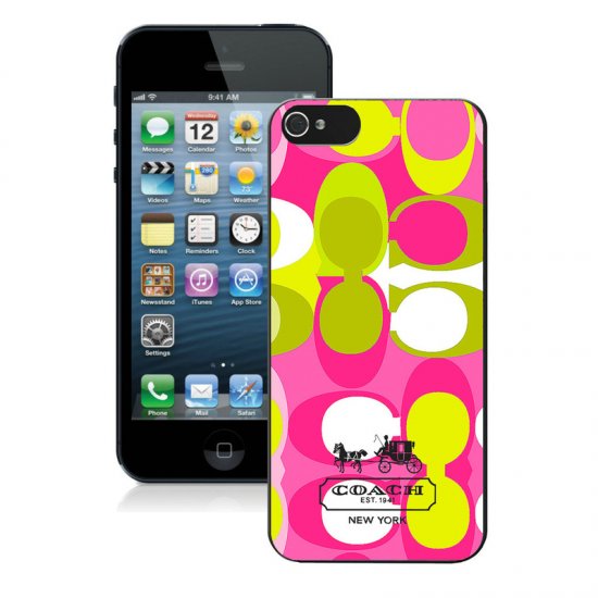 Coach In Signature Multicolor iPhone 5 5S Cases AIY - Click Image to Close